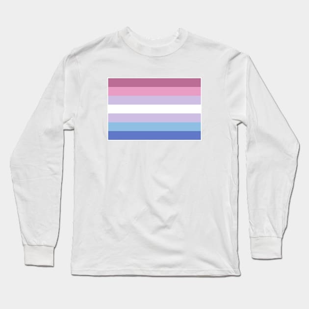 Bigender Flag Long Sleeve T-Shirt by AnnaBanana